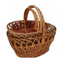 Плетеные пасхальные корзины из лозы (набор из 4 шт)