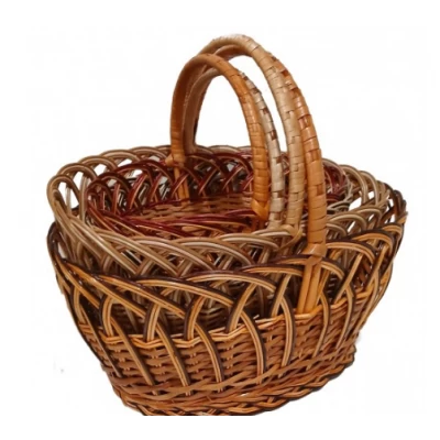 Плетеные пасхальные корзины из лозы (набор из 4 шт)