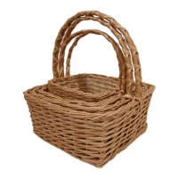 Плетеные Квадратные корзины из лозы (набор из 4 шт)