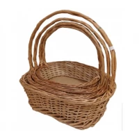 Плетеные прямоугольные корзины из лозы (набор из 4 шт) Плетеные прямоугольные корзины из лозы (набор из 4 шт)