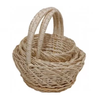 Плетеные Белые пасхальные корзины из лозы (набор из 4 шт)