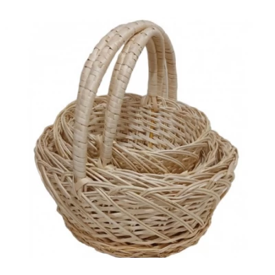 Плетеные Белые пасхальные корзины из лозы (набор из 4 шт)