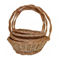 Плетеные Круглые корзины из лозы d-40см (набор из 4 шт)