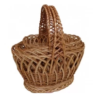 Плетеные корзины из лозы с двойной ручкой Кобра (набор из 4 шт)