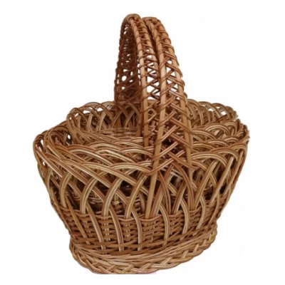 Плетеные корзины из лозы с двойной ручкой Кобра (набор из 4 шт)