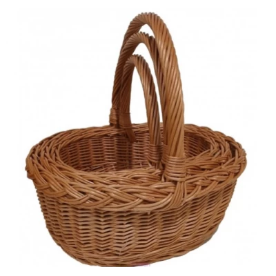 Плетеные коричневые корзины из лозы Польша (набор из 3 шт)