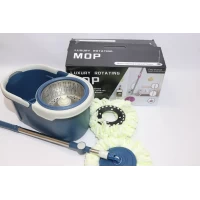 Швабра с круглым ведром и автоматическим отжимом "Magic"