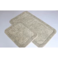 Набор ковриков хлопковых для ванной и туалета 60x100 50x60 см Tropikhome Shaggy Vintage 1903
