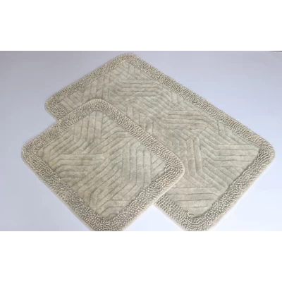 Набор ковриков хлопковых для ванной и туалета 60x100 50x60 см Tropikhome Shaggy Vintage 1903 Набор ковриков хлопковых для ванной и туалета 60x100 50x60 см Tropikhome Shaggy Vintage 1903