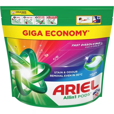 Капсулы для стирки Ariel All in one  Для цветных вещей 70 шт