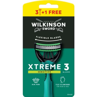 Одноразовые станки Wilkinson Xtreme 3 для мужчин 3+1 шт