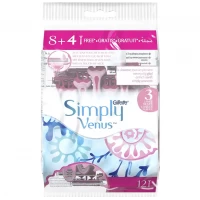 Одноразовые станки Gillette Simply Venus 3, 12 шт