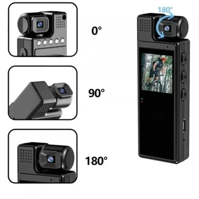 Нагрудная боди-камера Model L9 с дисплеем 1.3 дюйма Wi Fi Нагрудная боди-камера Model L9 с дисплеем 1.3 дюйма Wi Fi