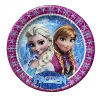 Тарелки бумажные одноразовые детские " Холодное сердце " (Frozen) 18 см.10 шт