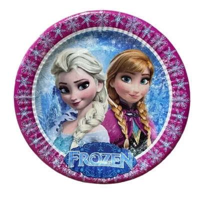 Тарелки бумажные одноразовые детские " Холодное сердце " (Frozen) 18 см.10 шт