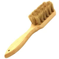 Щётка с ручкой большая, натуральный ворс, длина 18,5 см