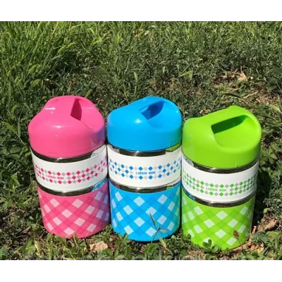 Ланч бокс 930 мл (Двухъярусный)-термос для еды А-Плюс 1672 Ланч бокс 930 мл (Двухъярусный)-термос для еды А-Плюс 1672