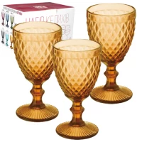 Набор бокалов для вина 6шт Аргайл 320мл янтарь