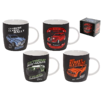 Кружка фарфоровая 350мл Cool Cars, 4 дизайна