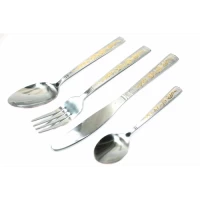 Столовый Набор (4шт) "Ромашка" золотой