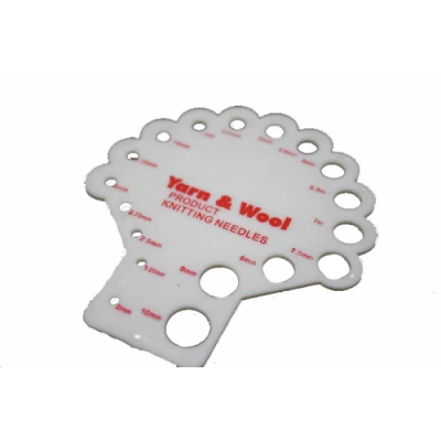 Измеритель размера спиц (Yarn&Wool 8х7.5см)