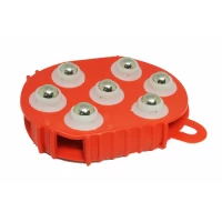 Массажер силиконовый антицеллюлитный с металлическими вставками 10х13см