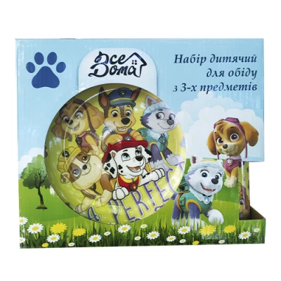 Набор Детской Керамической Посуды » Щенячий патруль» 3 Предмета Набор Детской Керамической Посуды » Щенячий патруль» 3 Предмета