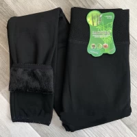 Термо лосины женские бамбук бесшовные на толстом меху Ласточка, широкая резинка, баталы XL-6XL