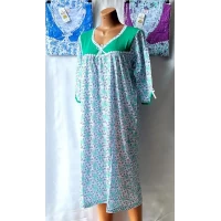 Ночная рубашка хлопок 100%, Размеры 50-60, рукав 3\4. Узбекистан