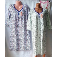 Ночная рубашка тёплая с начёсом (хлопок 100%), Размеры супербатал (62-66). Узбекистан