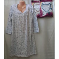 Ночная рубашка тёплая с начёсом (хлопок 100%), Размеры супербатал (62-66)