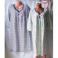 Ночная рубашка тёплая с начёсом (хлопок 100%), Размеры супербатал (50-60). Узбекистан