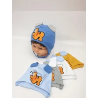 Детские шапки трикотажные 100% котон. Размеры 44-46 46-48 (Польша)