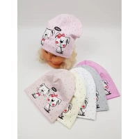 Детские шапки трикотажные 100% котон. Размеры 46-50 (Польша)