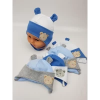 Детские шапки трикотажные 100% котон. Размеры 40-42, 44-46 (Польша)