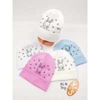 Детские шапки трикотажные 100% котон. Размеры 34 (Польша)