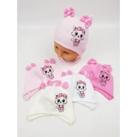 Детские шапки трикотажные 100% котон. Размеры 36-38 38-40 (Польша)