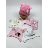 Детские шапки трикотажные 100% котон. Размеры 36-38 40-42 (Польша)