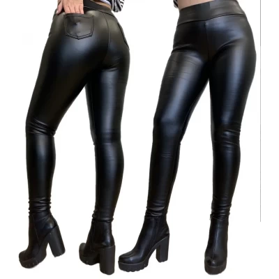 Теплые брюки-кожа "Clover" на МЕХУ. Р.- S,M,L,XL (42-48)