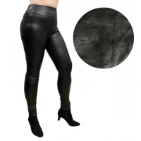 Теплые брюки-кожа "Clover" на МЕХУ. Р.- 3XL,4XL,5XL (48-54)