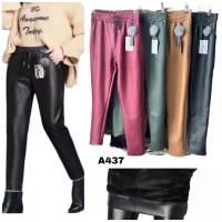 Теплые брюки Еко-кожа на МЕХУ.  батал р. 52 - 60