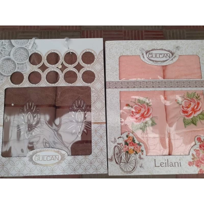 Набор Полотенец 70*140 банное+лицо, в коробке (в ассортименте). Турция Набор Полотенец 70*140 банное+лицо, в коробке (в ассортименте). Турция