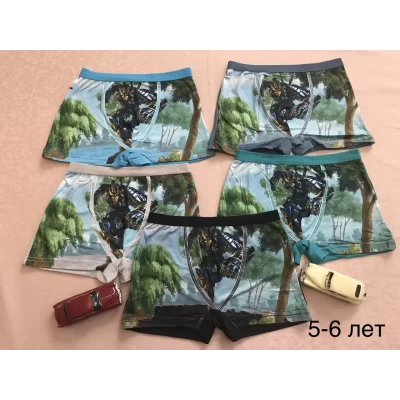 Трусы-боксеры с роботом, размеры на 5-6 лет