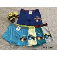 Трусы-боксеры для мальчика хлопок, размеры на 7-9 лет