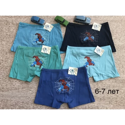Трусы-боксеры с пауком, хлопок размеры на 6-7 лет