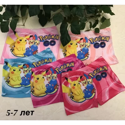 Трусики детские шортики с покемонами на 3-5 лет Трусики детские шортики с покемонами на 3-5 лет