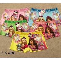 Трусики детские шортики Дама з собачкою на 1-6 лет, Бамбук