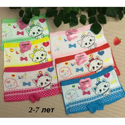 Трусики детские шортики Кошечка на 2-7 лет, Бавовна Трусики детские шортики Кошечка на 2-7 лет, Бавовна
