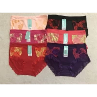 Бамбуковые трусы с гепюром со вставками роз, универсальный размер до 54