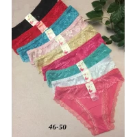 Трусы хлопковые с кружевом размеры 46-50